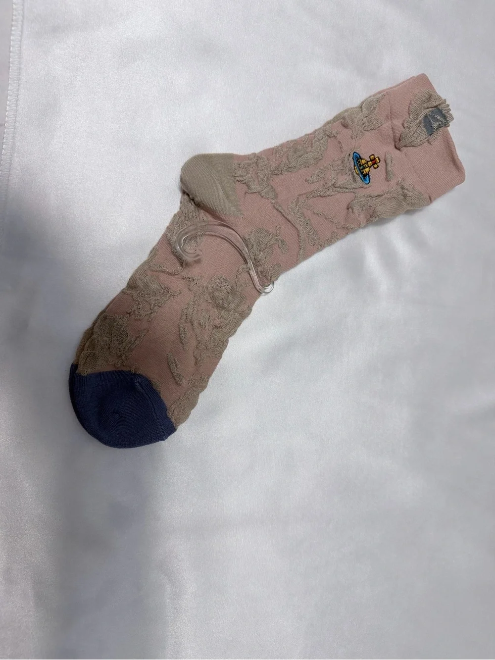 Vivienne Westwood Pink & Beige Embroidered Logo Socks